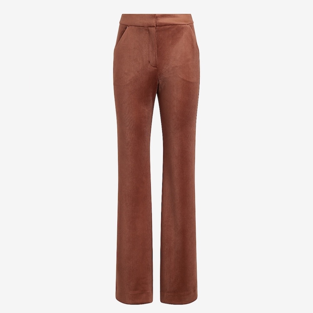 Express Editor High Waisted Velvet Corduroy Trouser Flare Pant